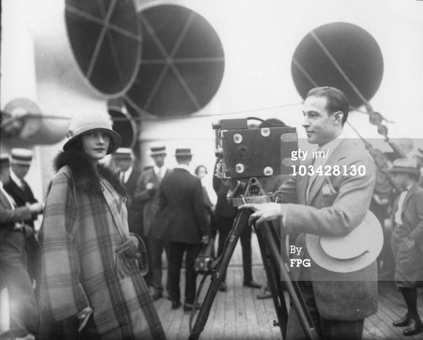 Rudolph Valentino Filming his wife