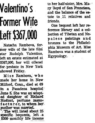 6 Aug 1966 - Natacha Rambova